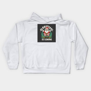 Santa on skateboard Kids Hoodie